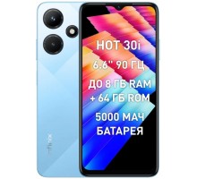 Смартфон INFINIX Hot 30i NFC 4/64Gb Glacier Blue